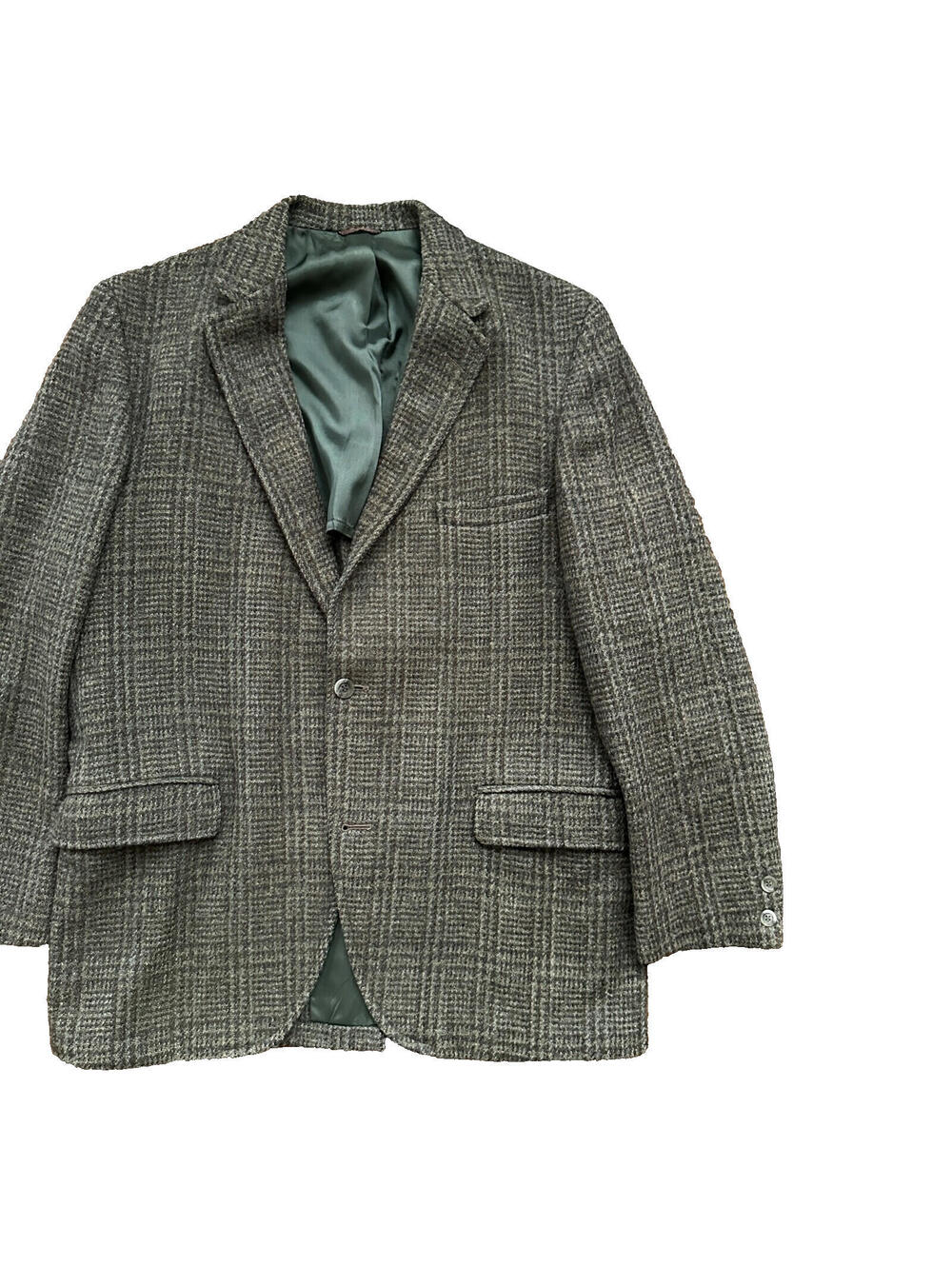VTG Harris Tweed Sport Coat Mens 42 Scottish Wool Blazer Button Cricketer 70s
